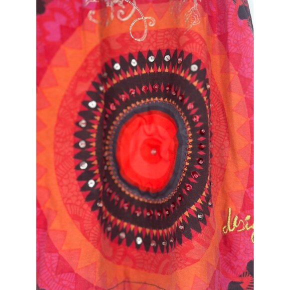 Desigual Multicolored A-line Skirt Mandala Print Size M - Picture 4 of 8